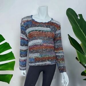 Vintage Vango Paris multicolor pullover sweater womens knitwear wool